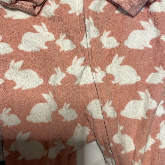Two Carter’s full zip footie one piece bunny’s Easter animal print 6 months - Picture 6 of 6
